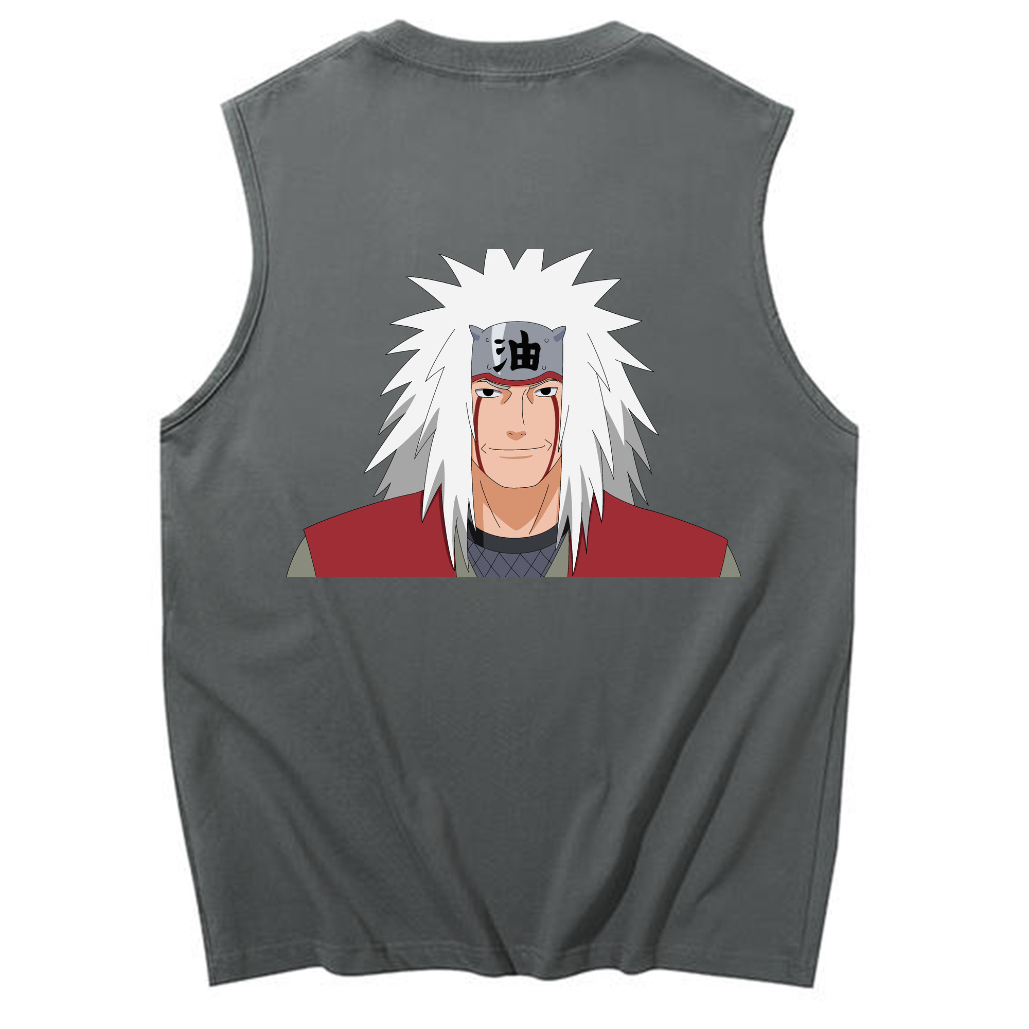 （画像用） NARUTO -ナルト- 自来也（じらいや） Jiraiya コットン100％タンクトップ（背面プリント）